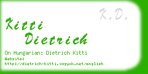 kitti dietrich business card